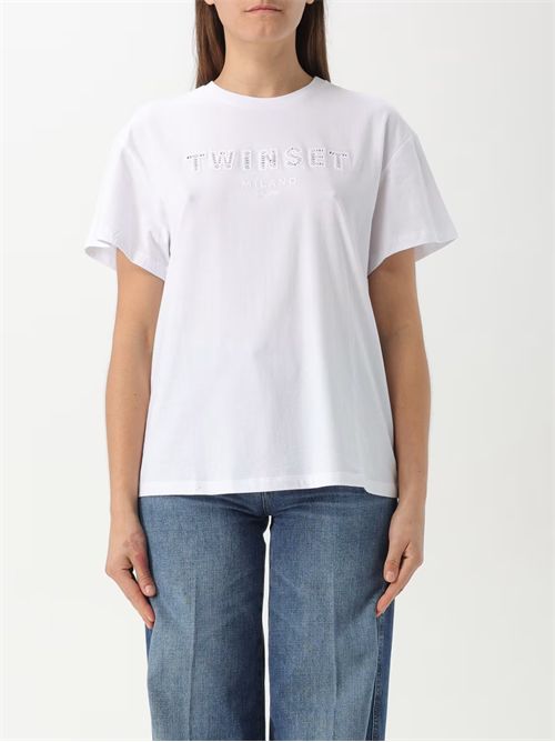 T-shirt Twinset in cotone con logo TWINSET | TT2041/00001